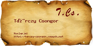Tárczy Csongor névjegykártya