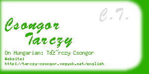 csongor tarczy business card